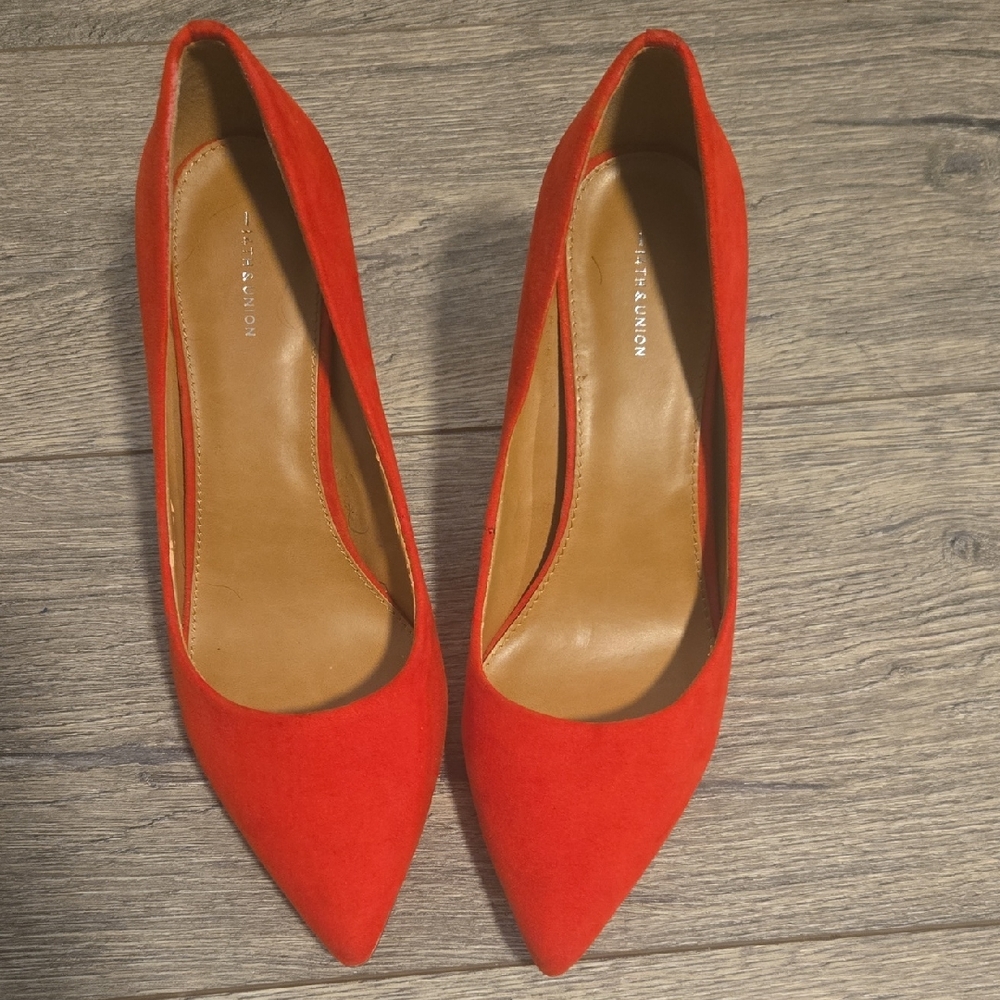 Red Seude Heels